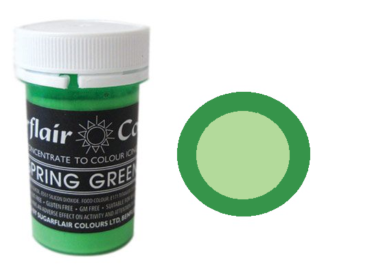 Obrázek k výrobku 19012 - Sugarflair Pastelová gélová farba Spring Green (25 g)