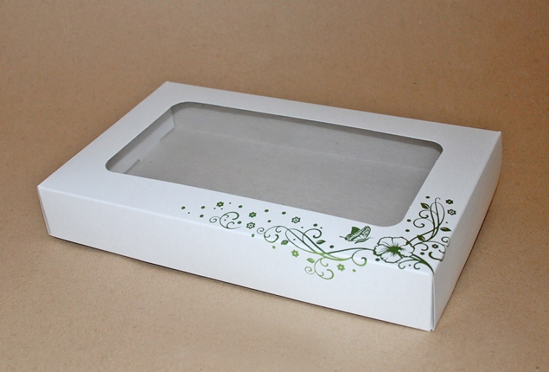 Obrázek k výrobku 20969 - Svadobná krabica na koláče Jarná lúka (25 x 15 x 3,7 cm)