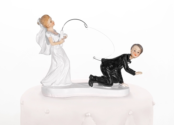 Obrázek k výrobku Svatební figurka Nevěsta s ženichem na udici