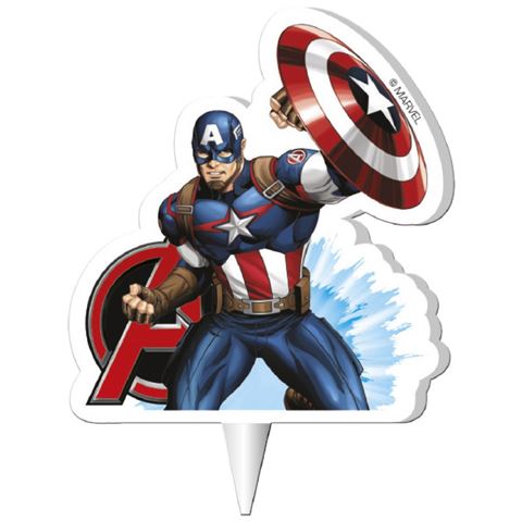 Obrázek k výrobku 17808 - Sviečka Captain America 2D (8cm)