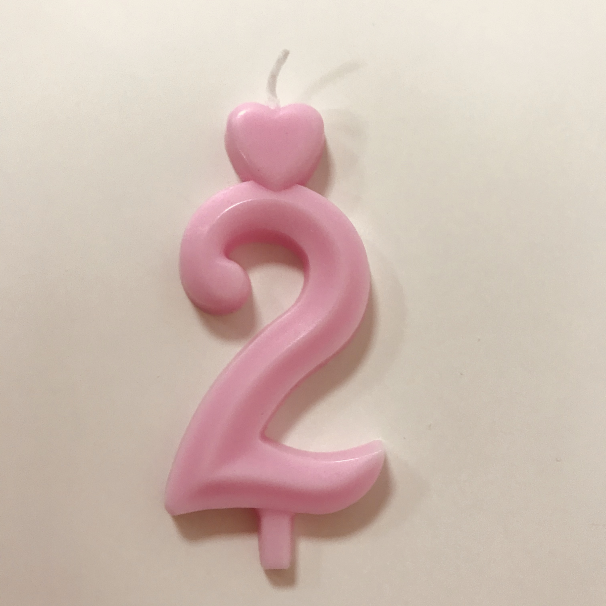 Obrázek k výrobku 18335 - Sviečka malé číslo "2" ružová (balenie 10 ks)