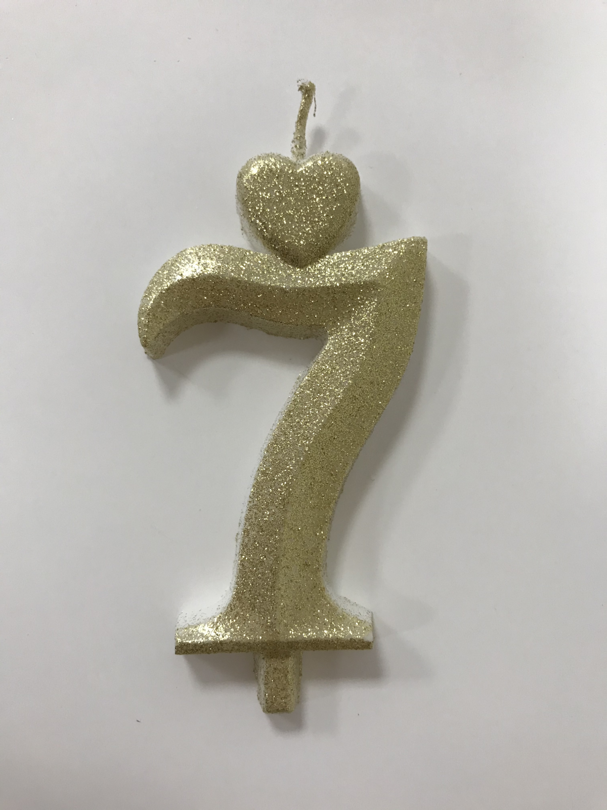 Obrázek k výrobku 18331 - Sviečka malé číslo "7" zlaté (balenie 10 ks)