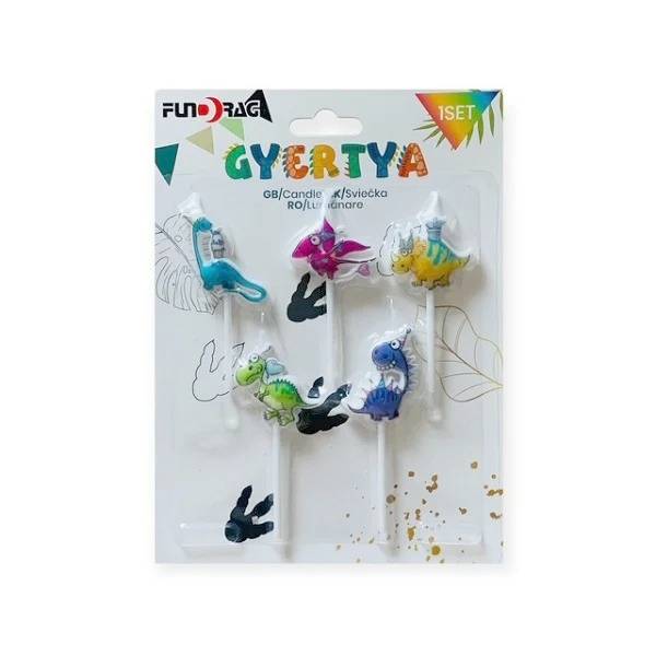 Obrázek k výrobku 27351 - Sviečky Dinosaury (5 ks)