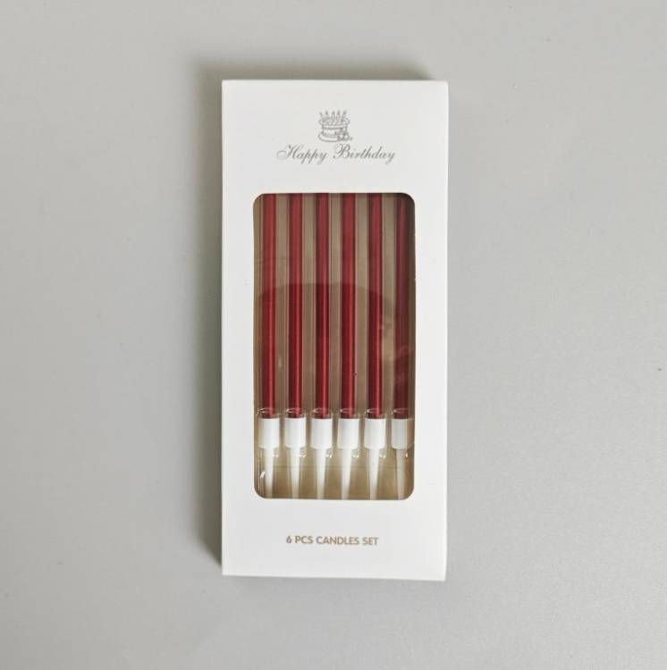 Obrázek k výrobku 26631 - Sviečky Elegant bordové (6 ks)