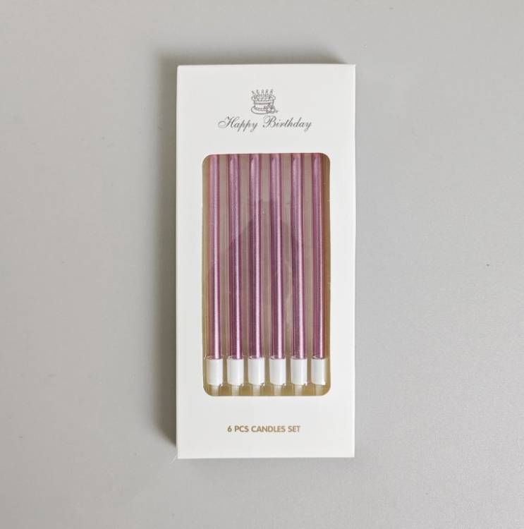 Obrázek k výrobku 26634 - Sviečky Elegant ružové (6 ks)