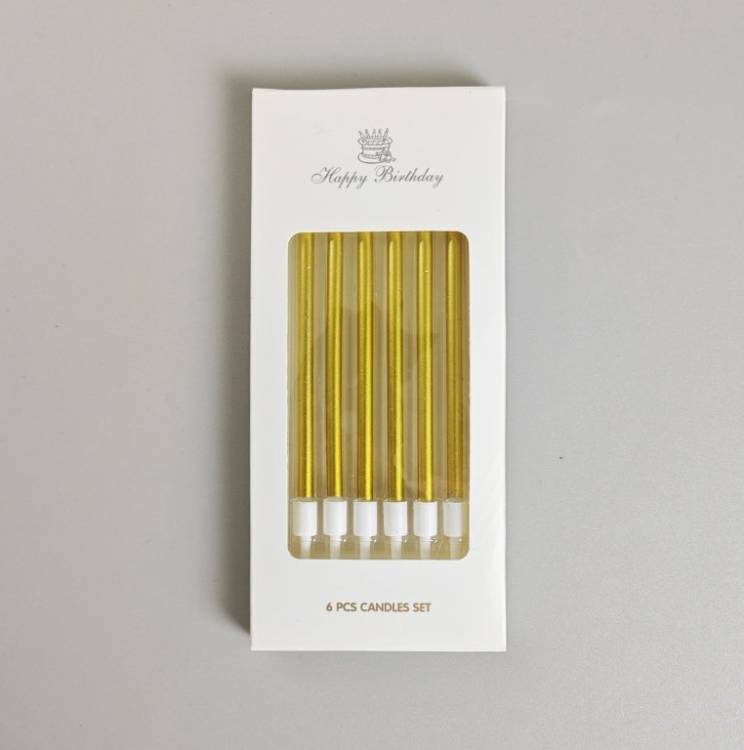 Obrázek k výrobku 26637 - Sviečky Elegant zlaté (6 ks)