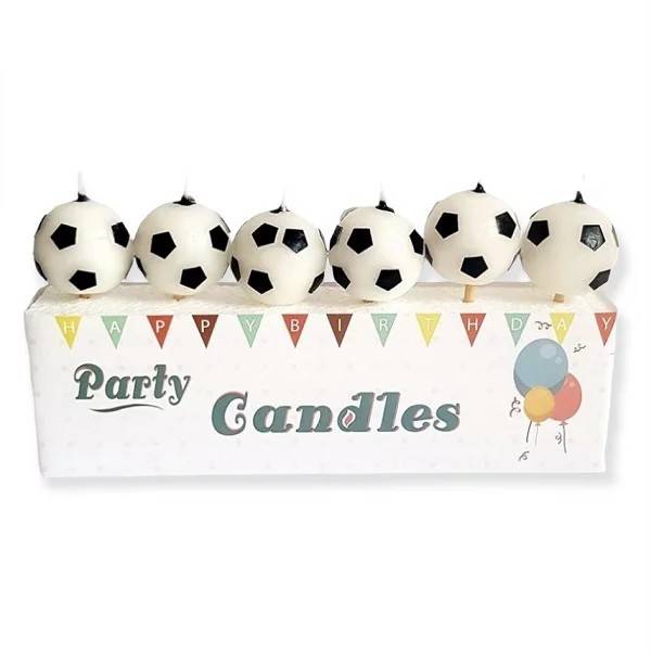 Obrázek k výrobku 27358 - Sviečky Futbalové lopty (6 ks)