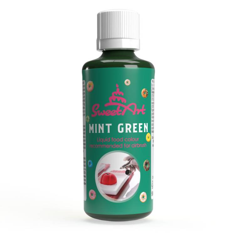 Obrázek k výrobku 25926 - SweetArt airbrush farba tekutá Mint Green (90 ml)