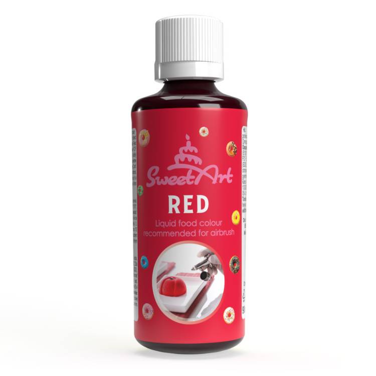 Obrázek k výrobku 25936 - SweetArt airbrush farba tekutá Red (90 ml)