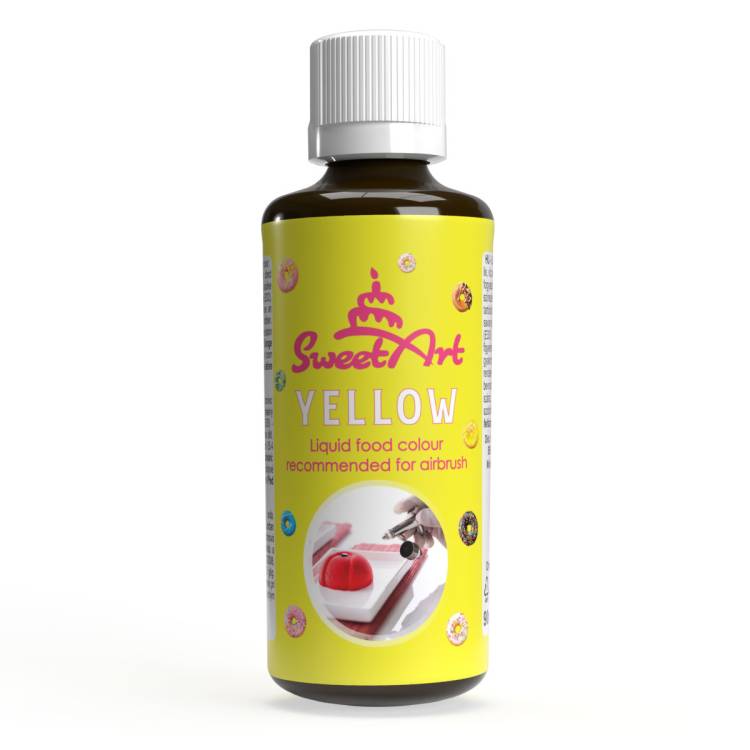 Obrázek k výrobku 25925 - SweetArt airbrush farba tekutá Yellow (90 ml)