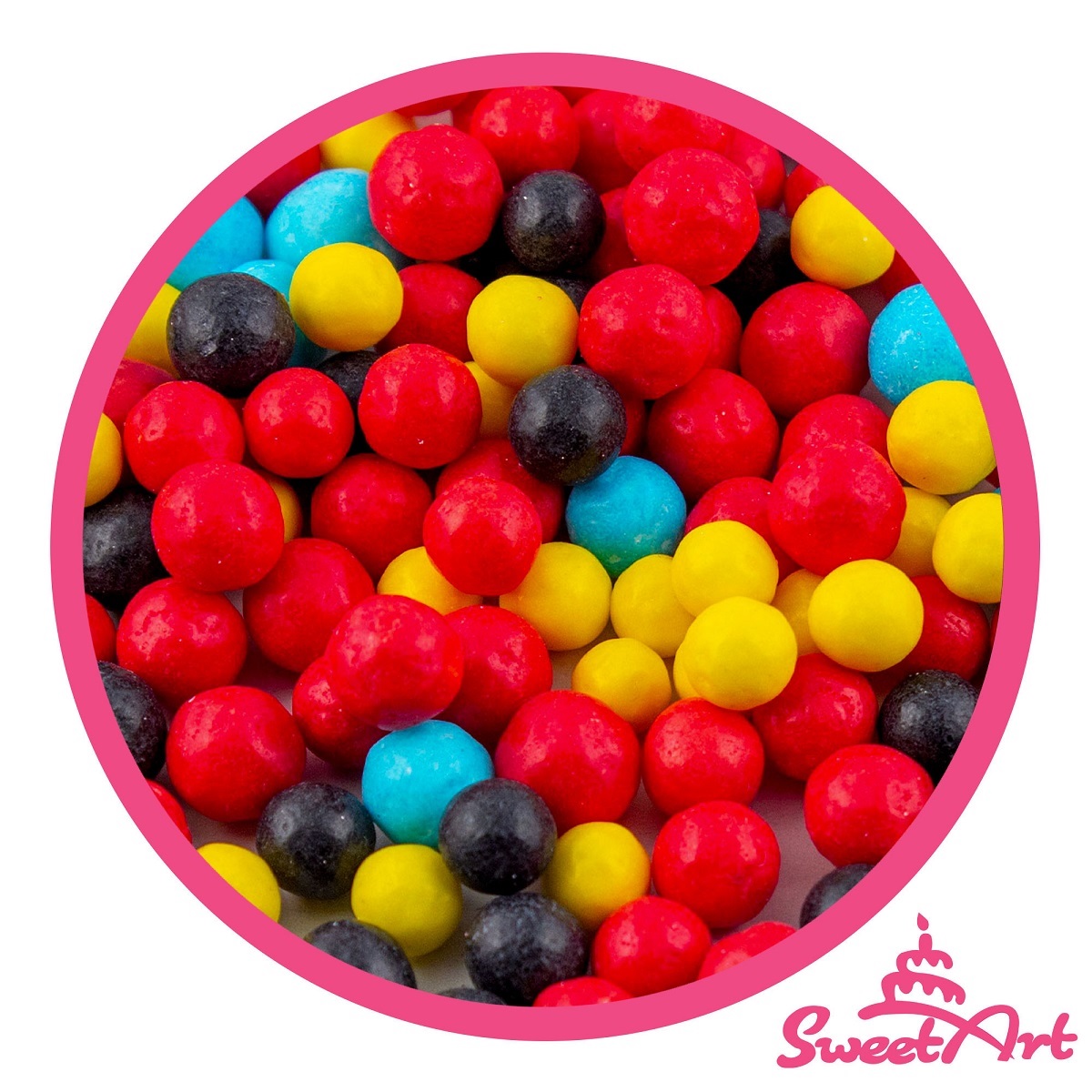 Obrázek k výrobku 24254 - SweetArt cukrové perly Cars mix 7mm (1kg)