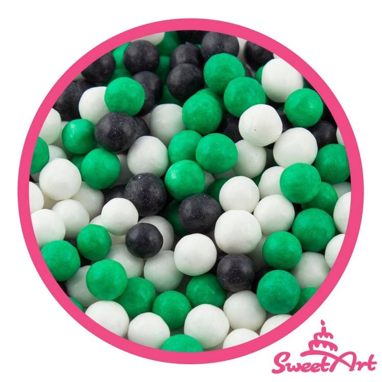 Obrázek k výrobku 24584 - SweetArt cukrové perly Football mix 7 mm (80 g)