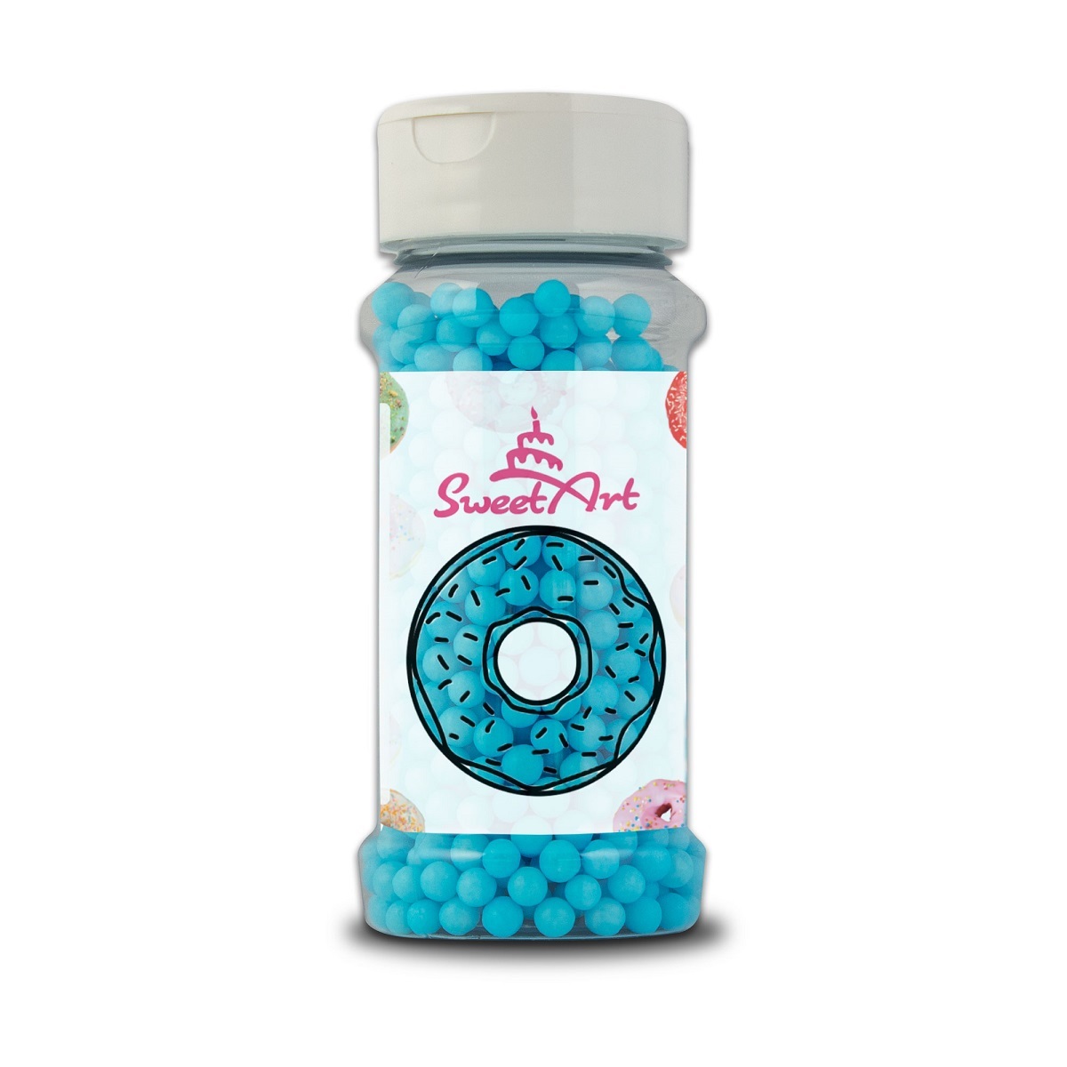 Obrázek k výrobku 24063 - SweetArt cukrové perly nebesky modré 5 mm (80 g)