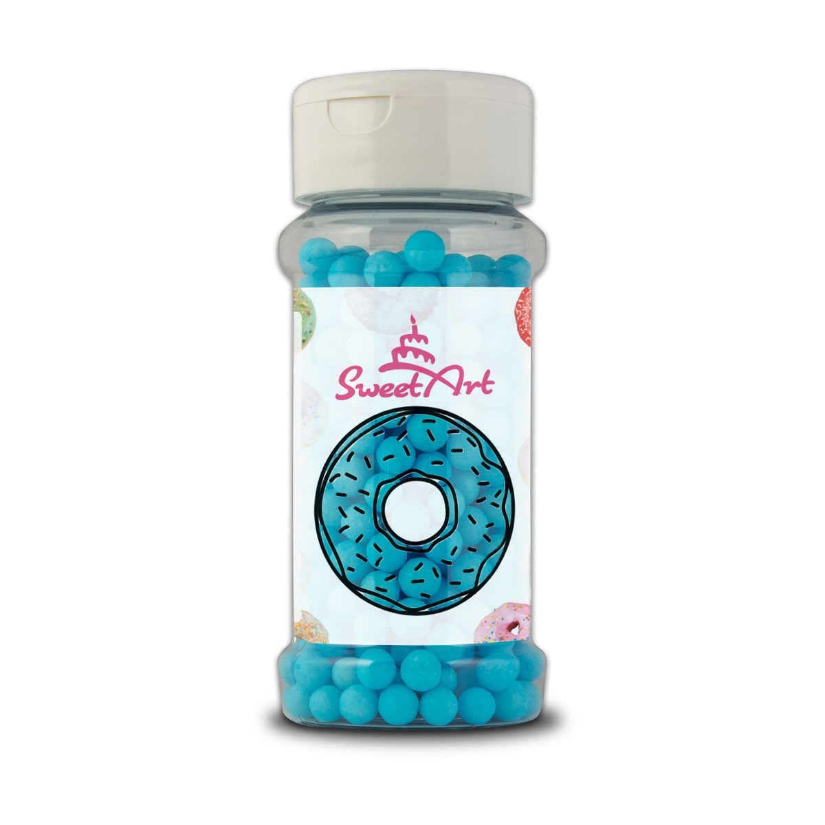Obrázek k výrobku 24064 - SweetArt cukrové perly nebesky modré 7 mm (80 g)