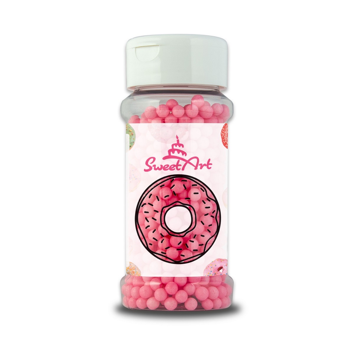 Obrázek k výrobku 24066 - SweetArt cukrové perly ružové 5 mm (80 g)