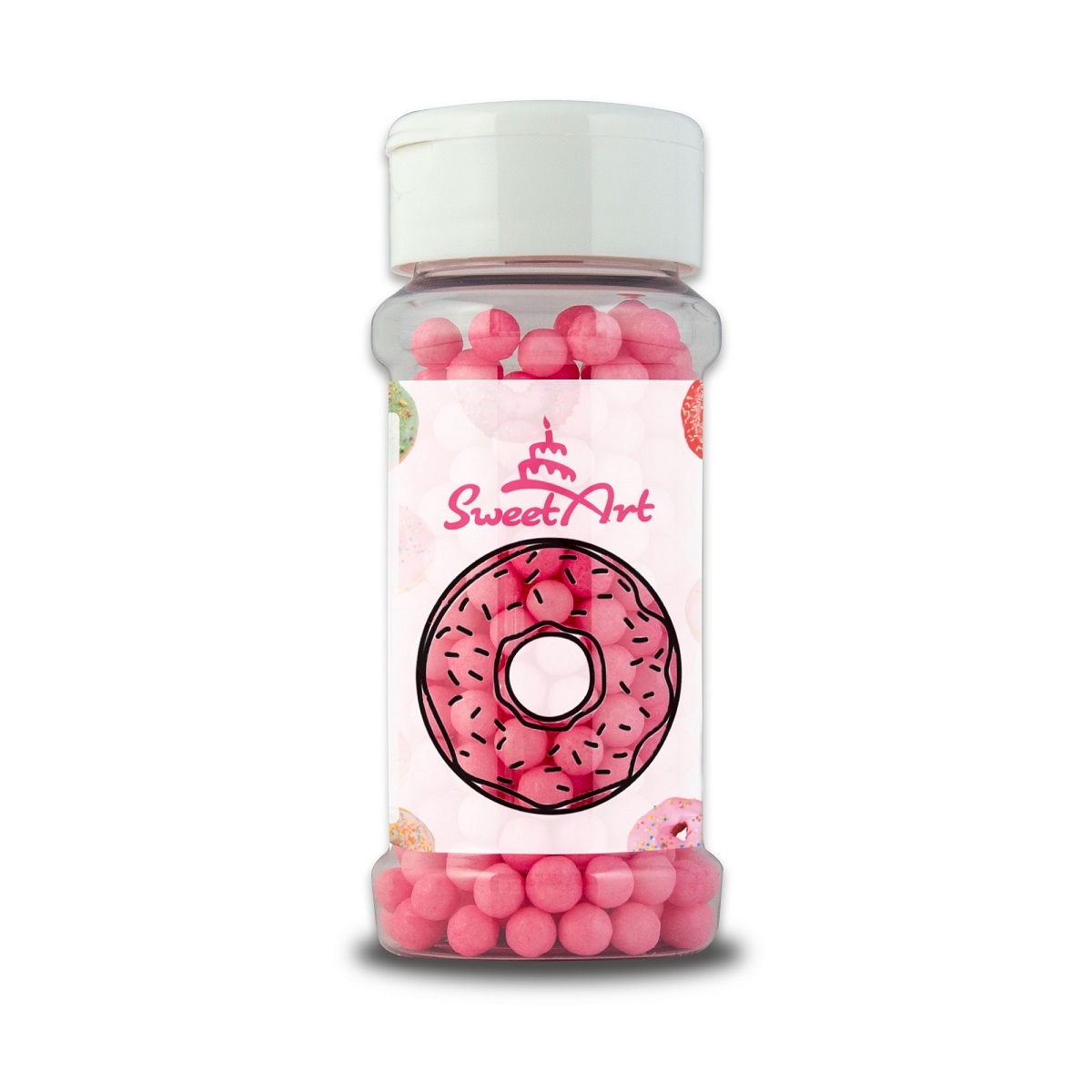 Obrázek k výrobku 24100 - SweetArt cukrové perly ružové 7 mm (80 g)