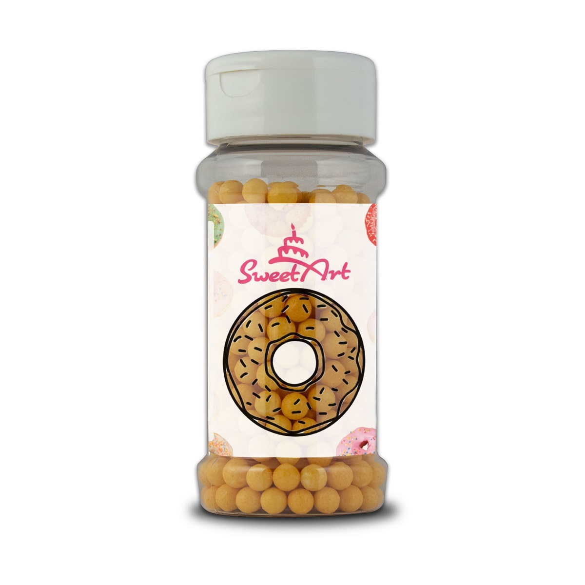 Obrázek k výrobku 24086 - SweetArt cukrové perly zlatožluté matné 7 mm (80 g)