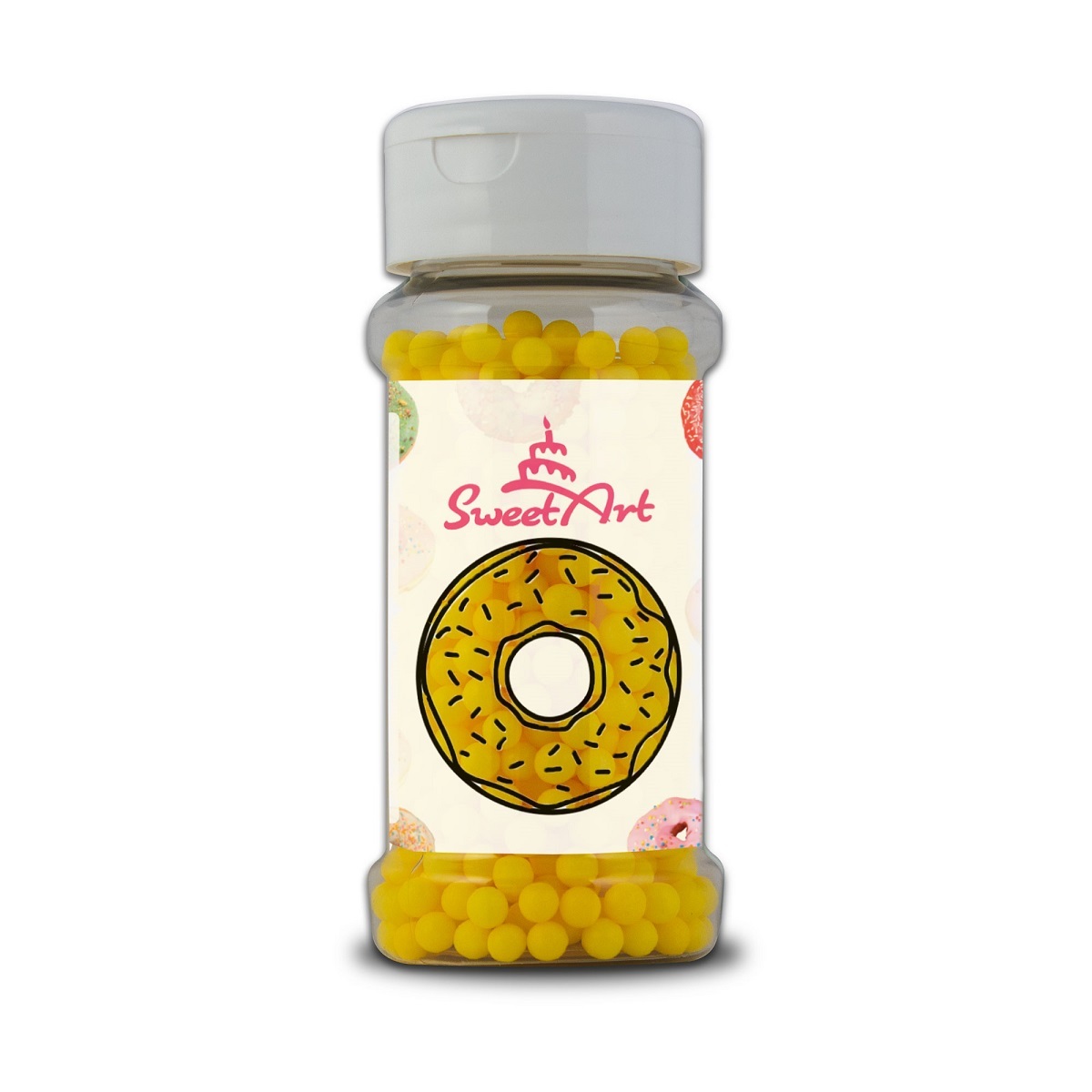 Obrázek k výrobku 24059 - SweetArt cukrové perly žlté 5 mm (80 g)