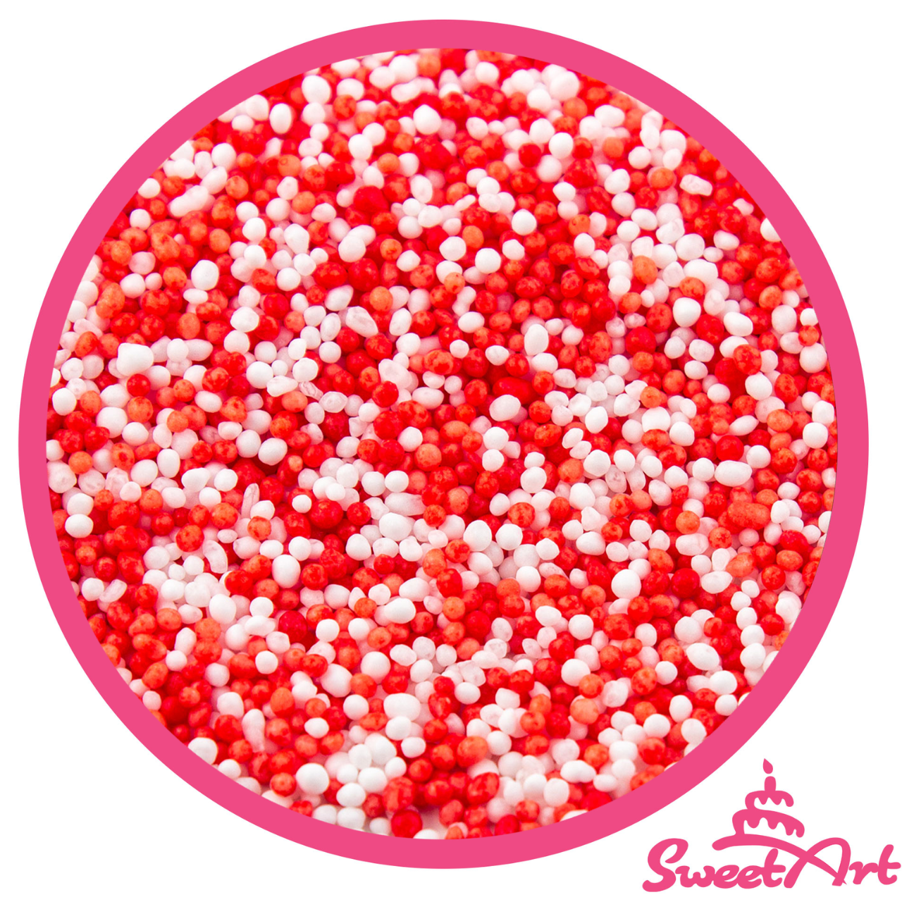 Obrázek k výrobku 24653 - SweetArt cukrový máčik bielý a červený (1kg)