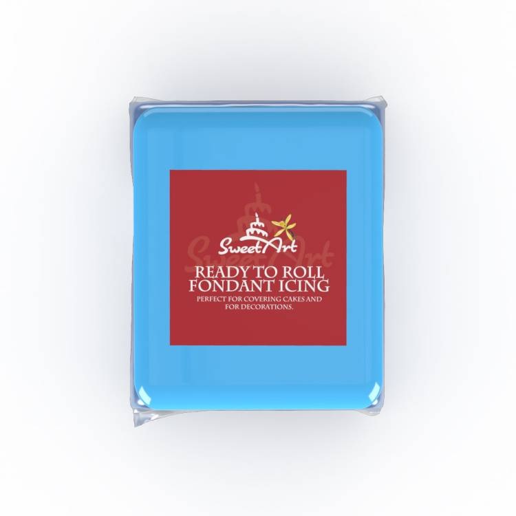 Obrázek k výrobku 24559 - SweetArt poťahovacia a modelovacia hmota vanilková neónový efekt Blue (250 g)