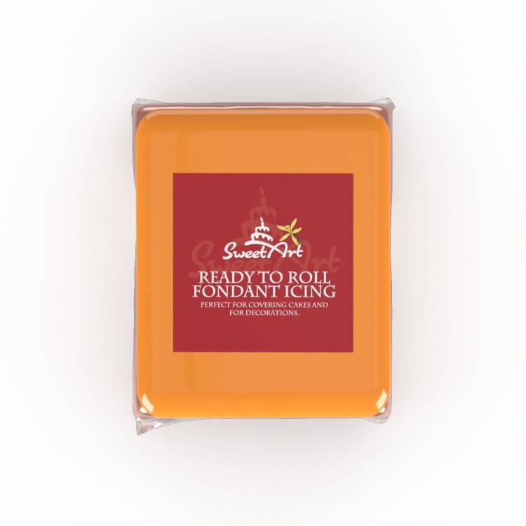 Obrázek k výrobku 24560 - SweetArt poťahovacia a modelovacia hmota vanilková neónový efekt Orange (250 g)