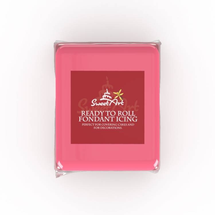 Obrázek k výrobku 24558 - SweetArt poťahovacia a modelovacia hmota vanilková neónový efekt Pink (250 g)