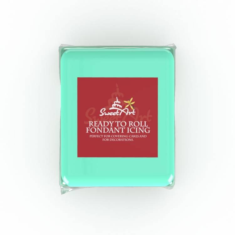 Obrázek k výrobku 24571 - SweetArt poťahovacia a modelovacia hmota vanilková neónový efekt Turquoise (250 g)