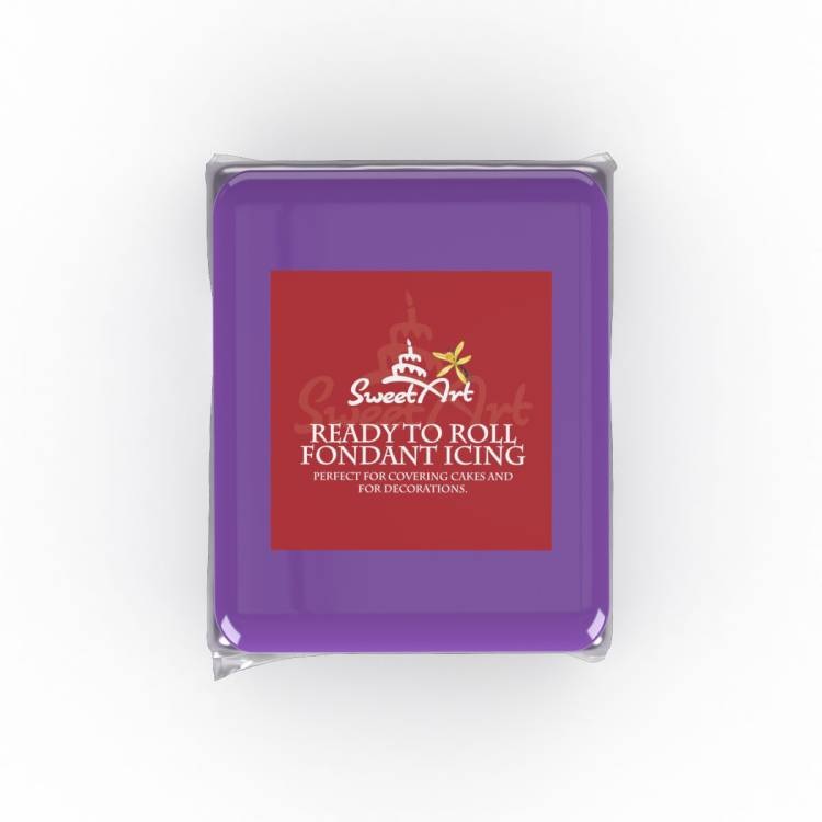 Obrázek k výrobku 24555 - SweetArt poťahovacia a modelovacia hmota vanilková neónový efekt Violet (250 g)