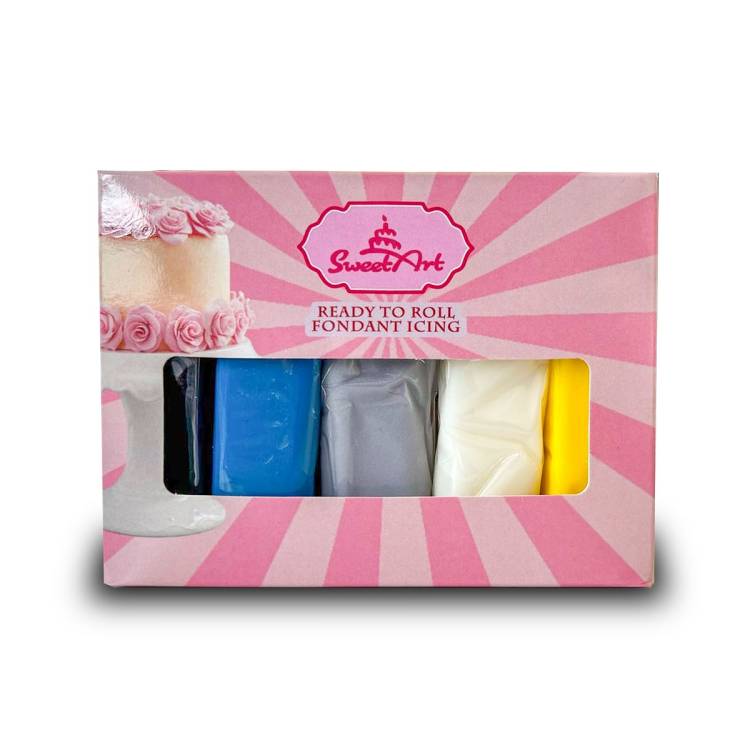 Obrázek k výrobku 25432 - SweetArt poťahovacie a modelovacie hmoty vanilkové Winter mix (5x100 g)