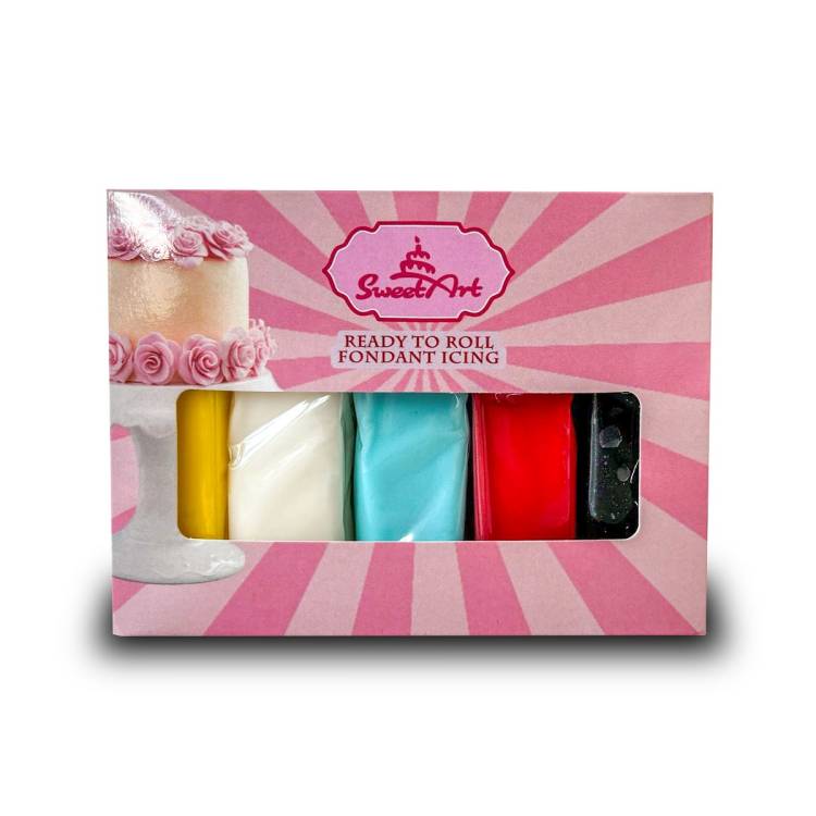 Obrázek k výrobku 25429 - SweetArt poťahovacie a modelovacie hmoty vanilkovej Cars mix (5x100 g)