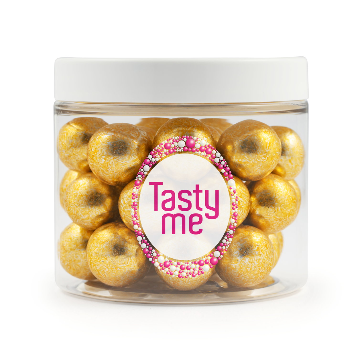 Obrázek k výrobku 27339 - Tasty Me  Chrumkavé čokoládové guľôčky vintage gold 100 g