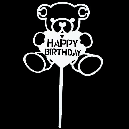 Obrázek k výrobku 23728 - Tasty Me Zápich Happy Birthday medvedík svetlomodrý (1ks)