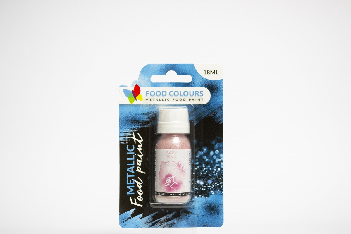 Obrázek k výrobku 14501 - Tekutá metalická barva Food Colours Baby Pink (18 ml)