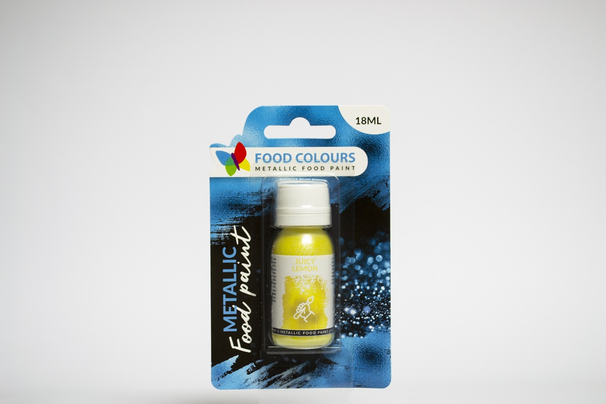 Obrázek k výrobku 14491 - Tekutá metalická barva Food Colours Juicy Lemon (18 ml)