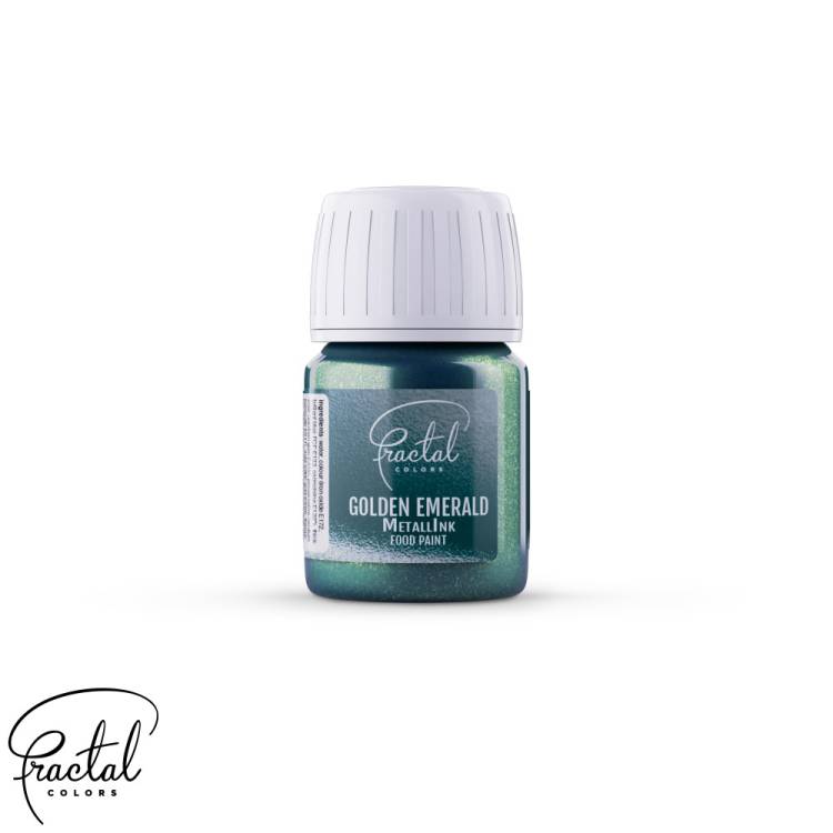 Obrázek k výrobku 25822 - Tekutá metalická farba Fractal - Golden Emerald (30 ml)