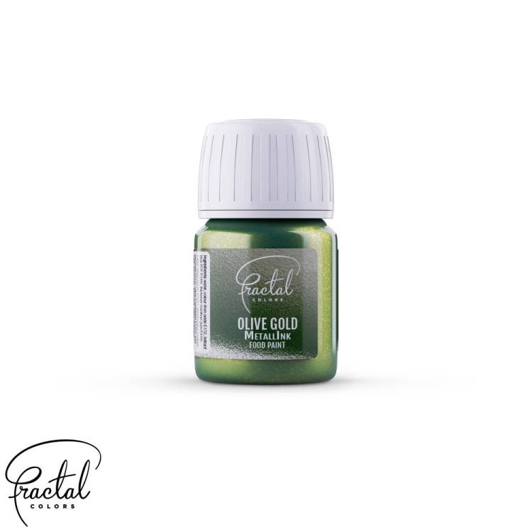 Obrázek k výrobku 25821 - Tekutá metalická farba Fractal - Olive Gold (30 ml)