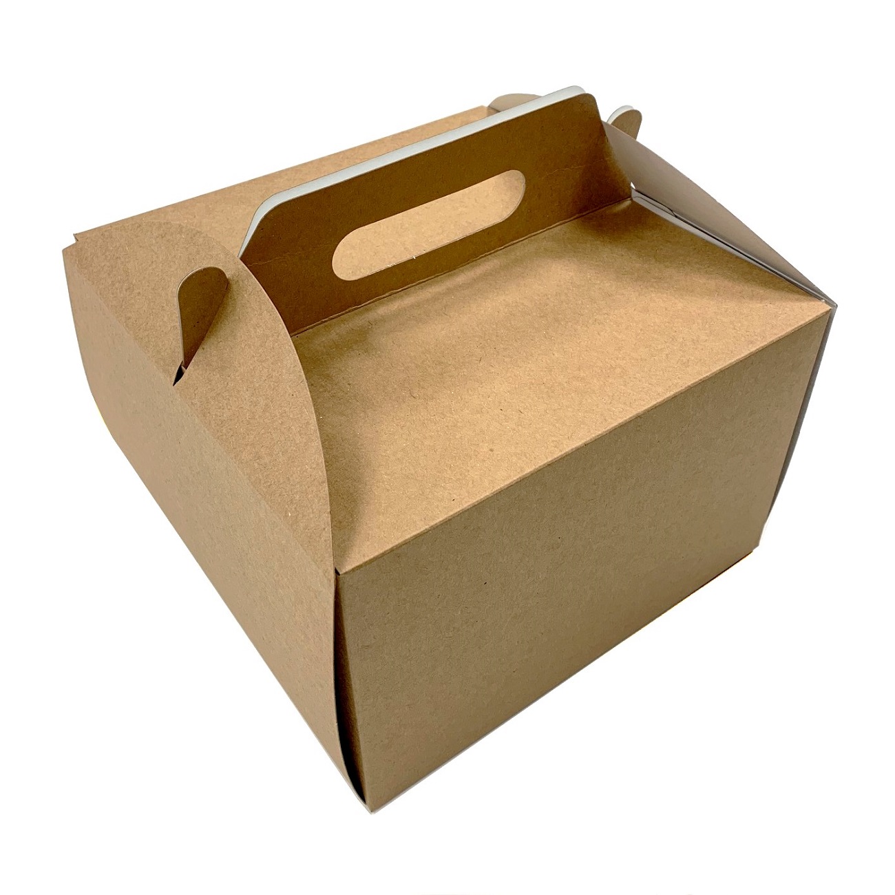 Obrázek k výrobku 21134 - Tortová krabica hnedá štvorcová s úchytom (28 x 28 x 14 cm)(5 ks)