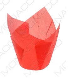 Obrázek k výrobku 23680 - Tulipán papierový na Muffiny 50mm červený/180ks/bal