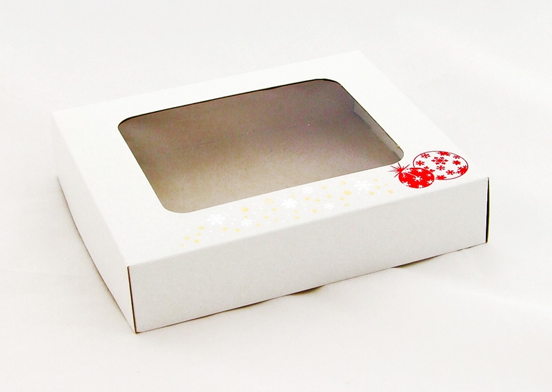 Obrázek k výrobku 22711 - Vianočná krabica s 3farebnou ražbou 1/4kg (18x15x3,7cm)