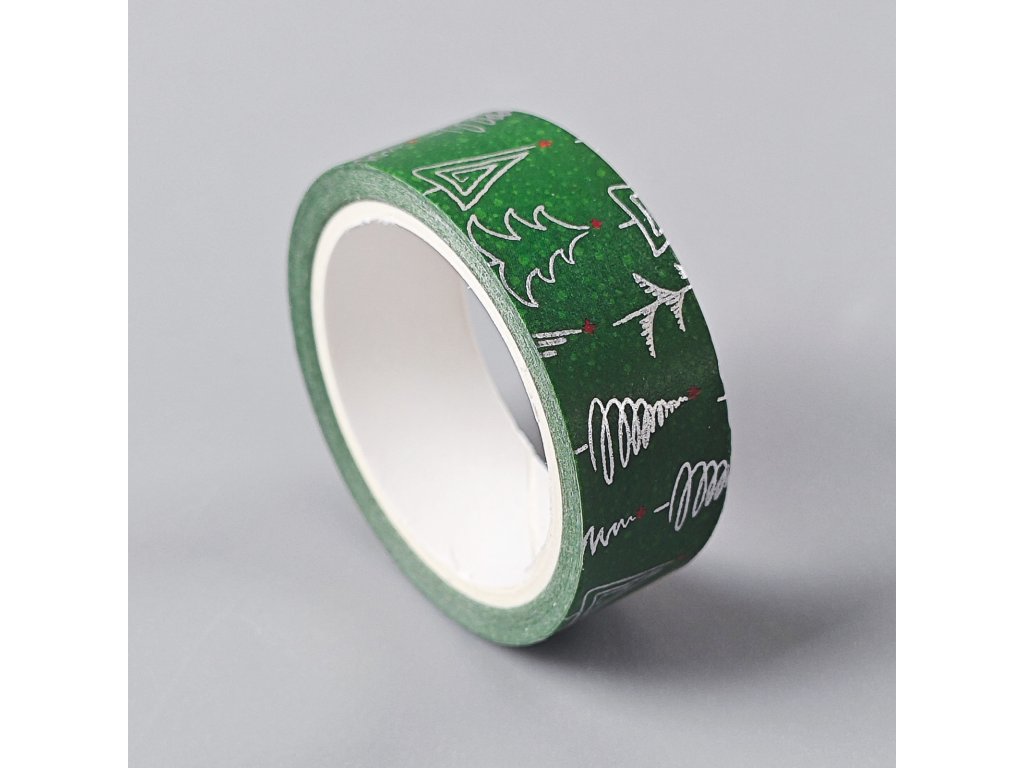 Obrázek k výrobku 27315 - Vianočná papierová lepiaca páska -12 (5 m x 1,5 cm)