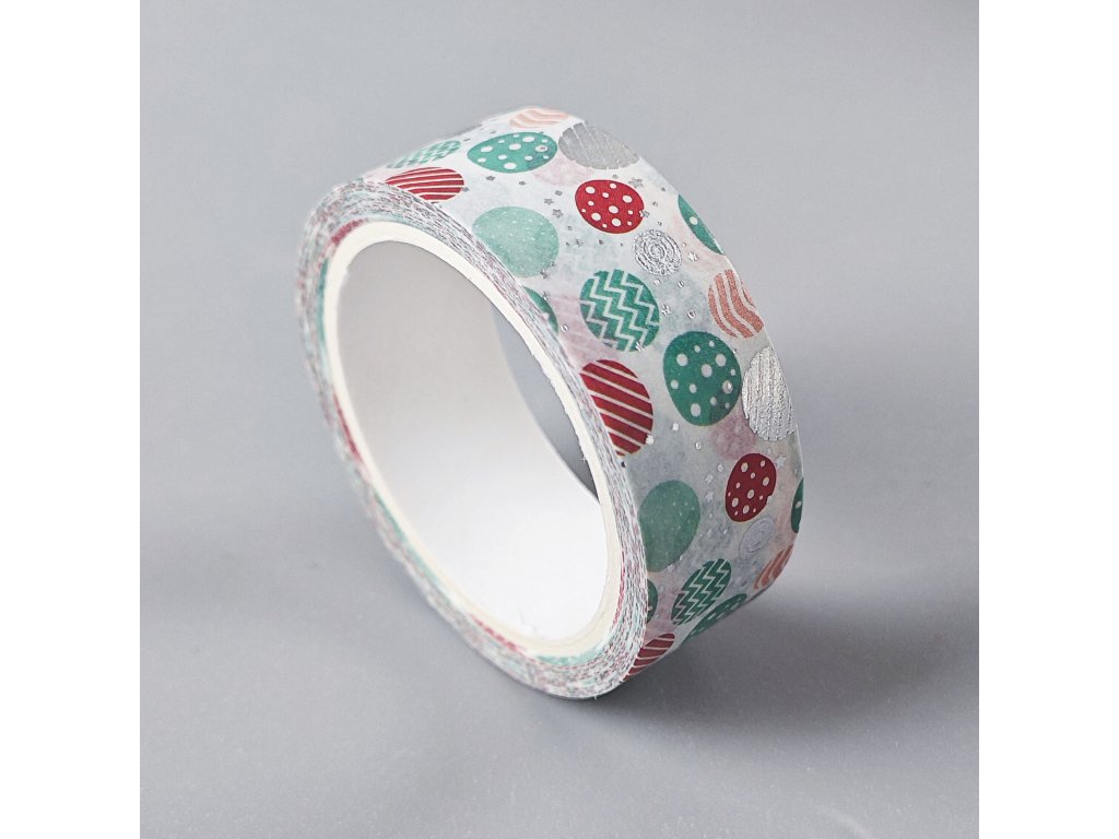 Obrázek k výrobku 27317 - Vianočná papierová lepiaca páska -3 (5 m x 1,5 cm)