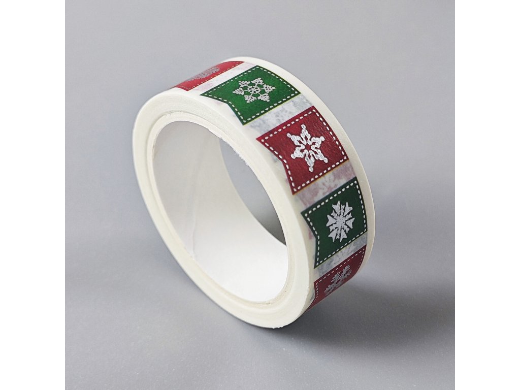 Obrázek k výrobku 27319 - Vianočná papierová lepiaca páska -9 (5 m x 1,5 cm)