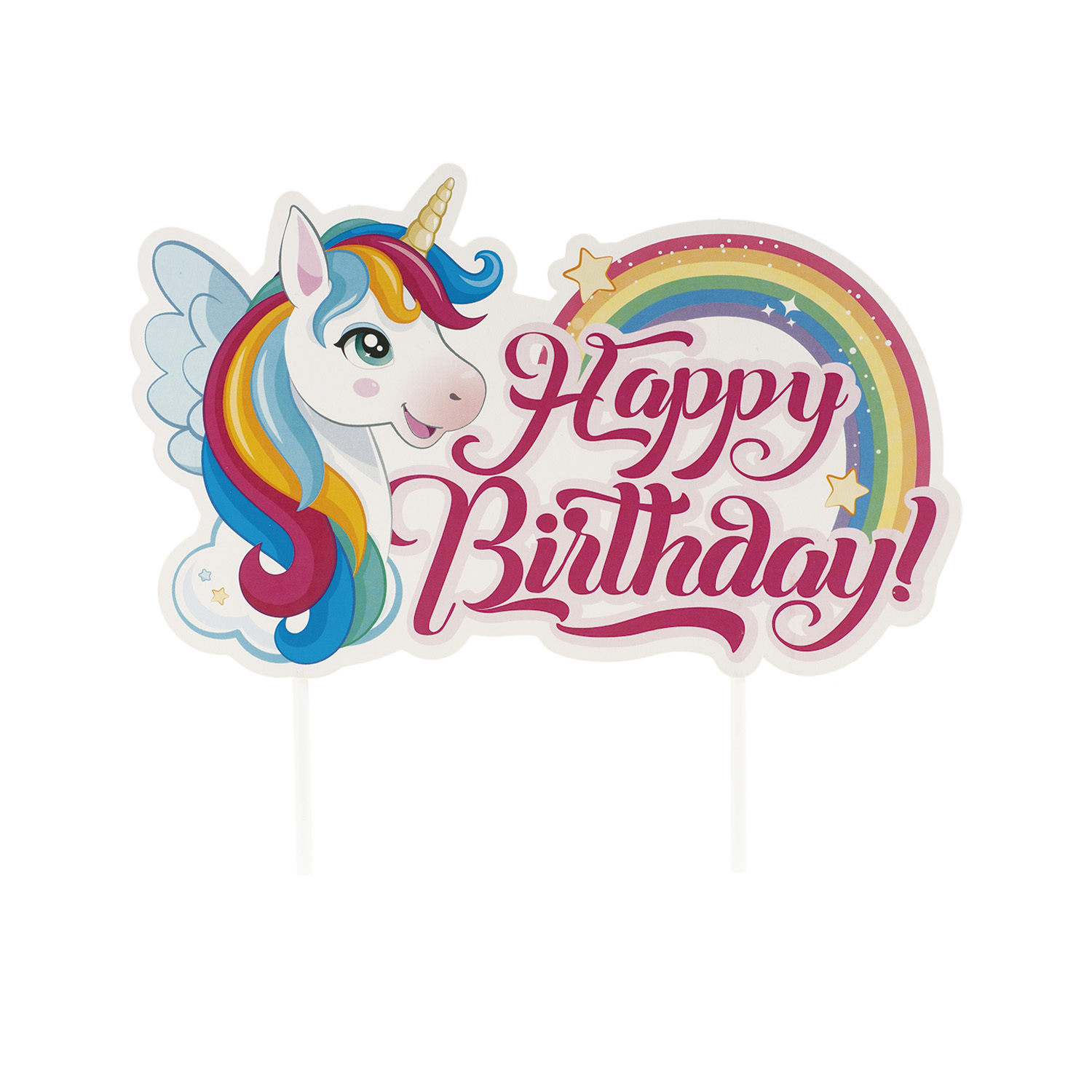 Obrázek k výrobku 25790 - Zápich na tortu Unicorn 17,5x15cm (1ks)