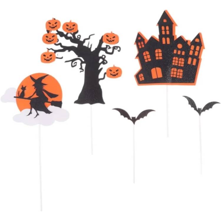 Obrázek k výrobku 27009 - Zapichovacia dekorácia na tortu Halloween Strašidelný dom