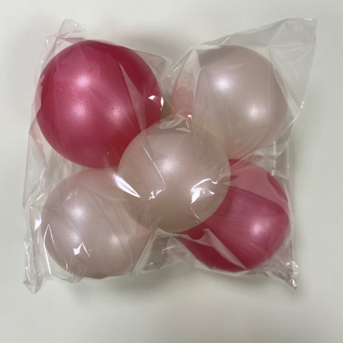 Obrázek k výrobku 25465 - Želatinové gule ružové biele  (5 ks)