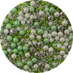 Detail k výrobku4Cake Cukrové zdobenie bielej, striebornej a zelenej Mint Breeze (100 g)





