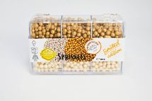 Obrázek k výrobku 25226 - 4Cake Cukrovo-ryžové perly biele preleťové a zlaté(80g)