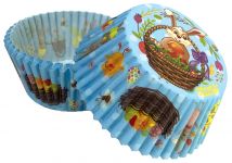 Detail k výrobkuAlvarak košíčky na muffiny Veľkonočný zajac v košíku  (50 ks)