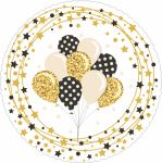 Detail k výrobkuAlvarak Tortová podložka balóny (28 cm) + 5 x krajková biela podložka