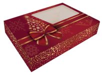 Detail k výrobkuAlvarak Vianočná darčeková skladacia krabička s okienkom JUMBO  (36x22x5 cm)
